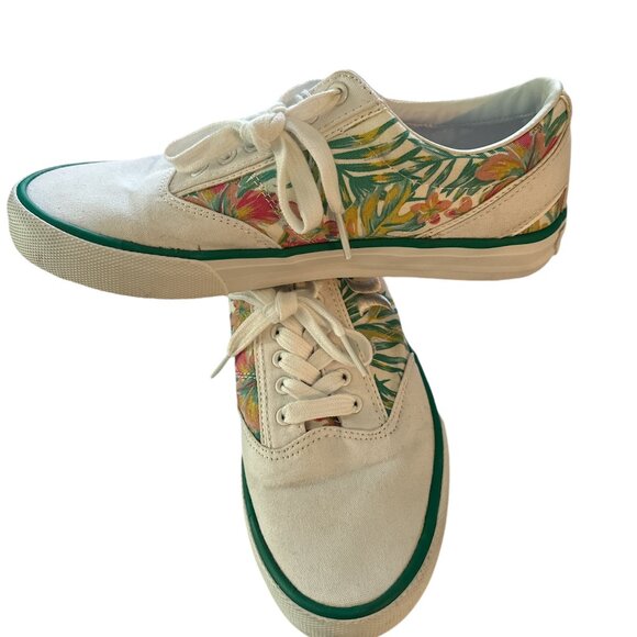 ☀️☀️Hurley lace up tropical floral print sneakers woman's size 8 - EUC - Picture 1 of 7